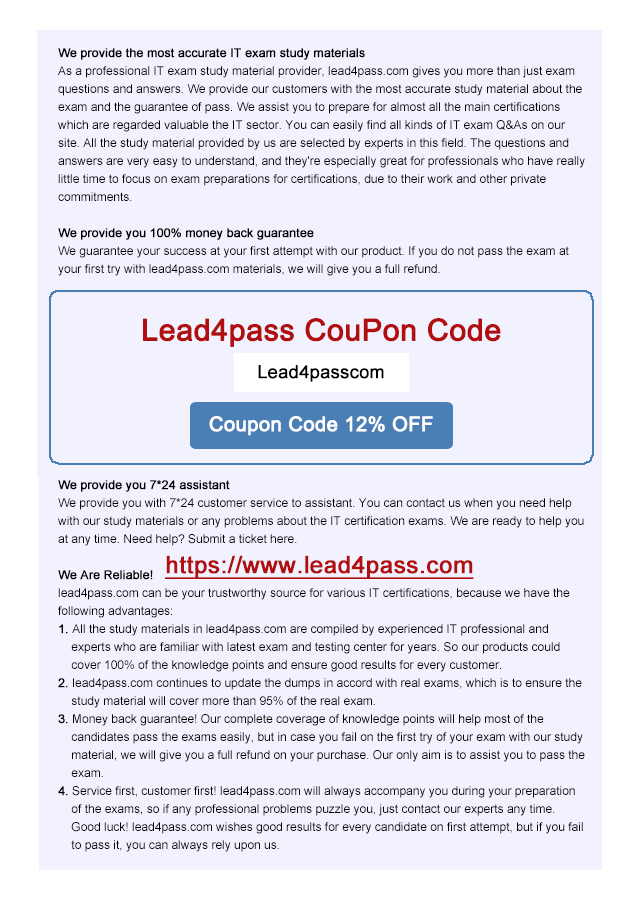 lead4pass CV0-002 coupon