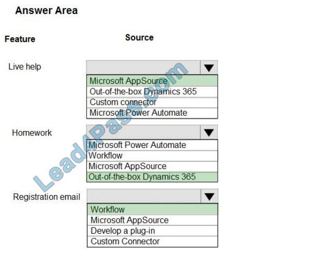 learnexam mb-600 exam questions q3-1